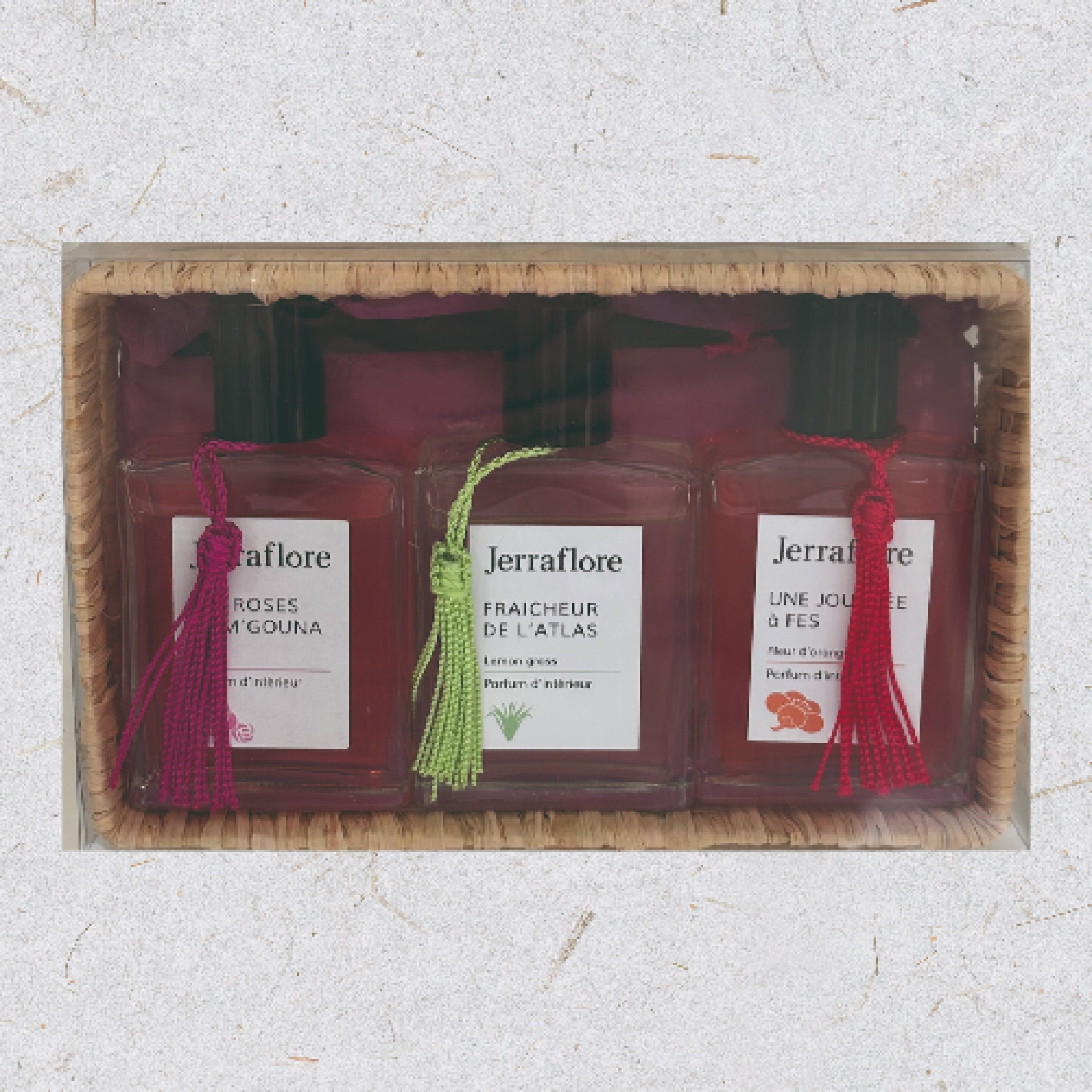 Trio Senteur Pannier en Raphia